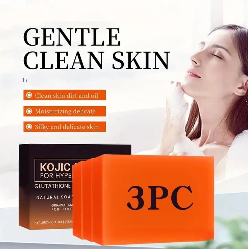 100g Artisan Bath soap with Curcuma, Kojico Acid, Glutatione, Collagen and Hyaluronic Acid for Hands, Face and Body