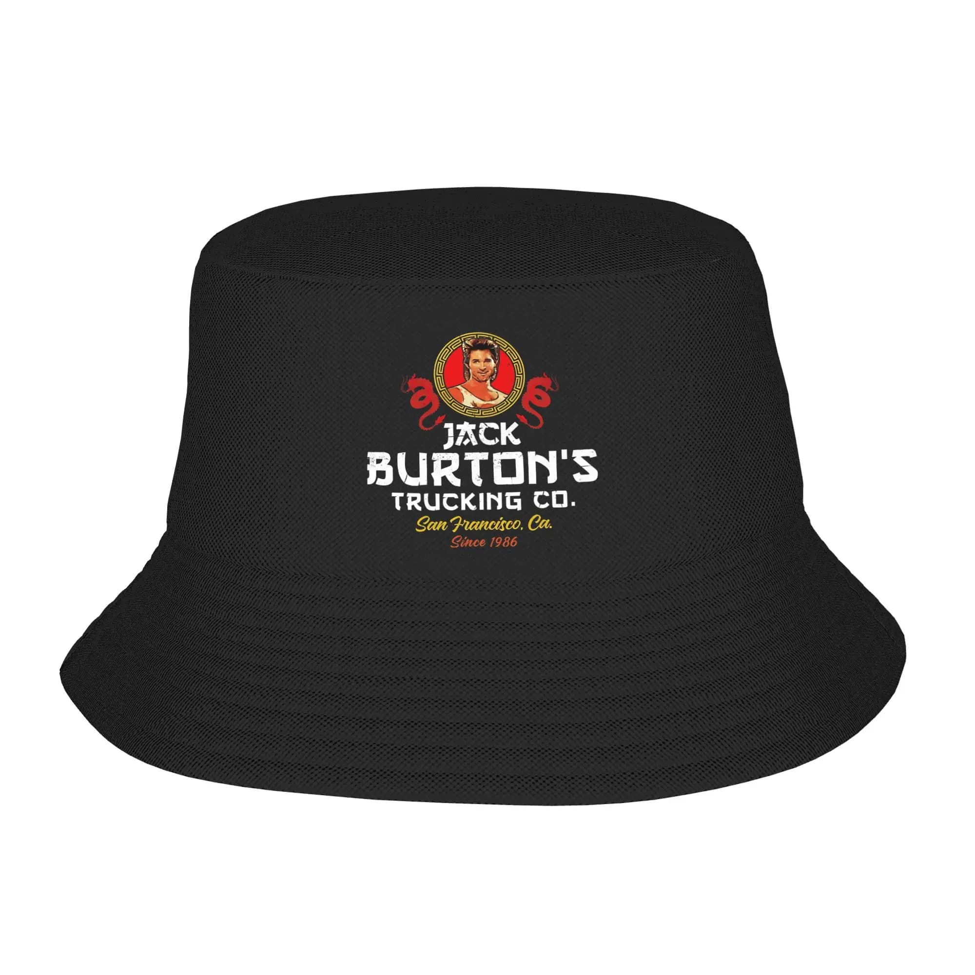 Jack Burton Trucking Co fishing hat, street style, soft and folding, for holidays, sun protection, unisex, with fun graphics