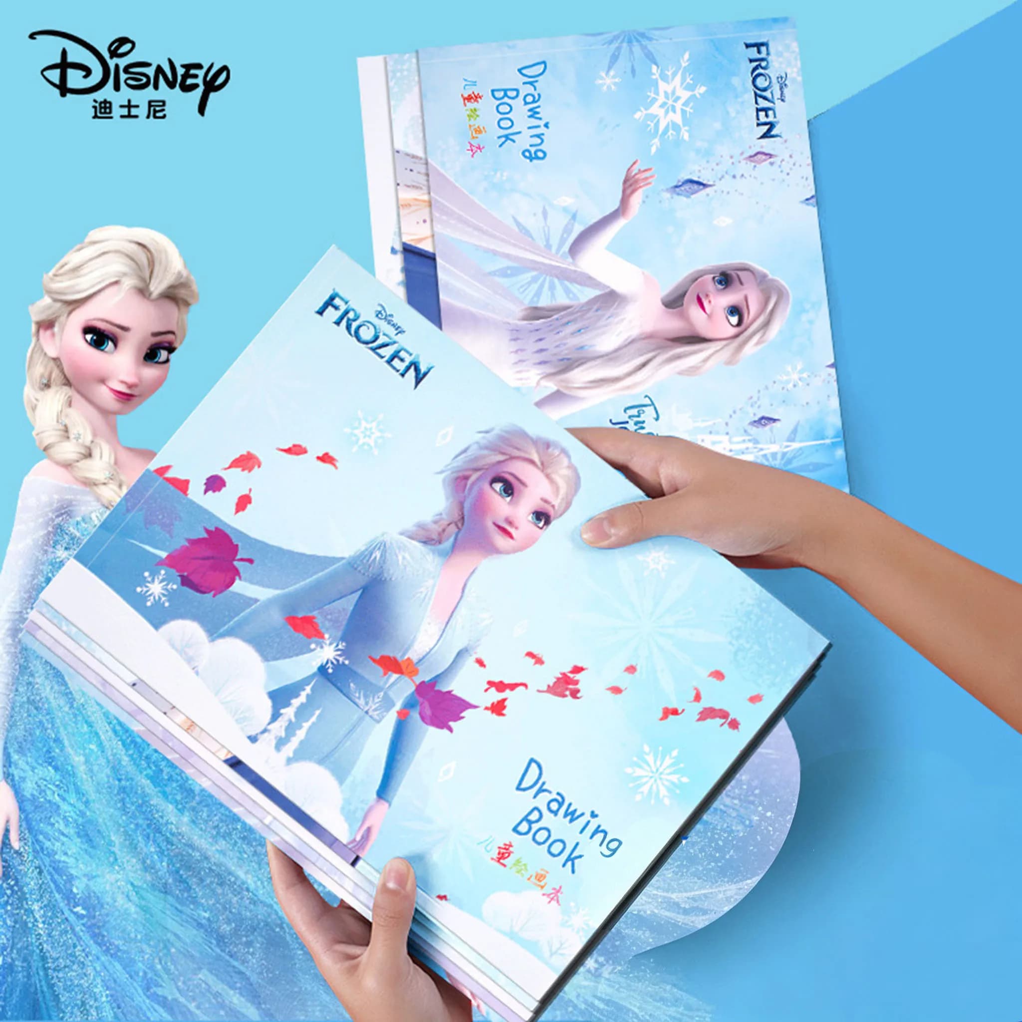 3pcs Disney Frozen Coloring Books, Cartoon Sketchbooks, Student Stationery, Kids Drawing Books, Art Supplies, Doodle Books