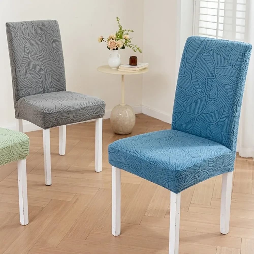 Elastic Stretch Dining Chair Cover Long Jacquard Chair Cushion Cover Waterproof Seat Covers Chair Protectors