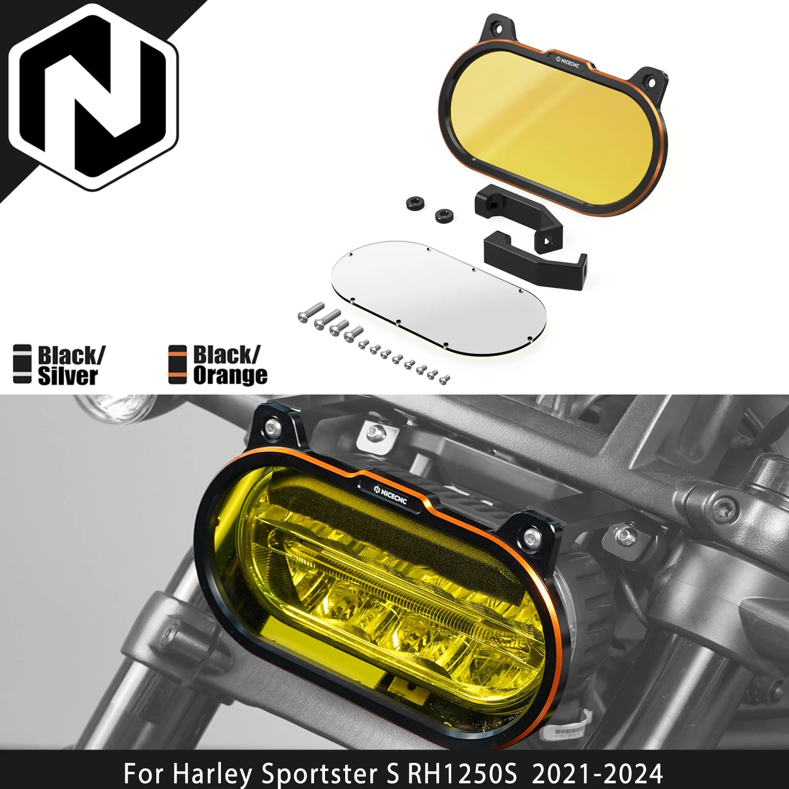 NICECNC Protezione Faro Moto per Harley Sportster S RH1250S RH1250 S RH 1250S 2021-2024 2023 2022