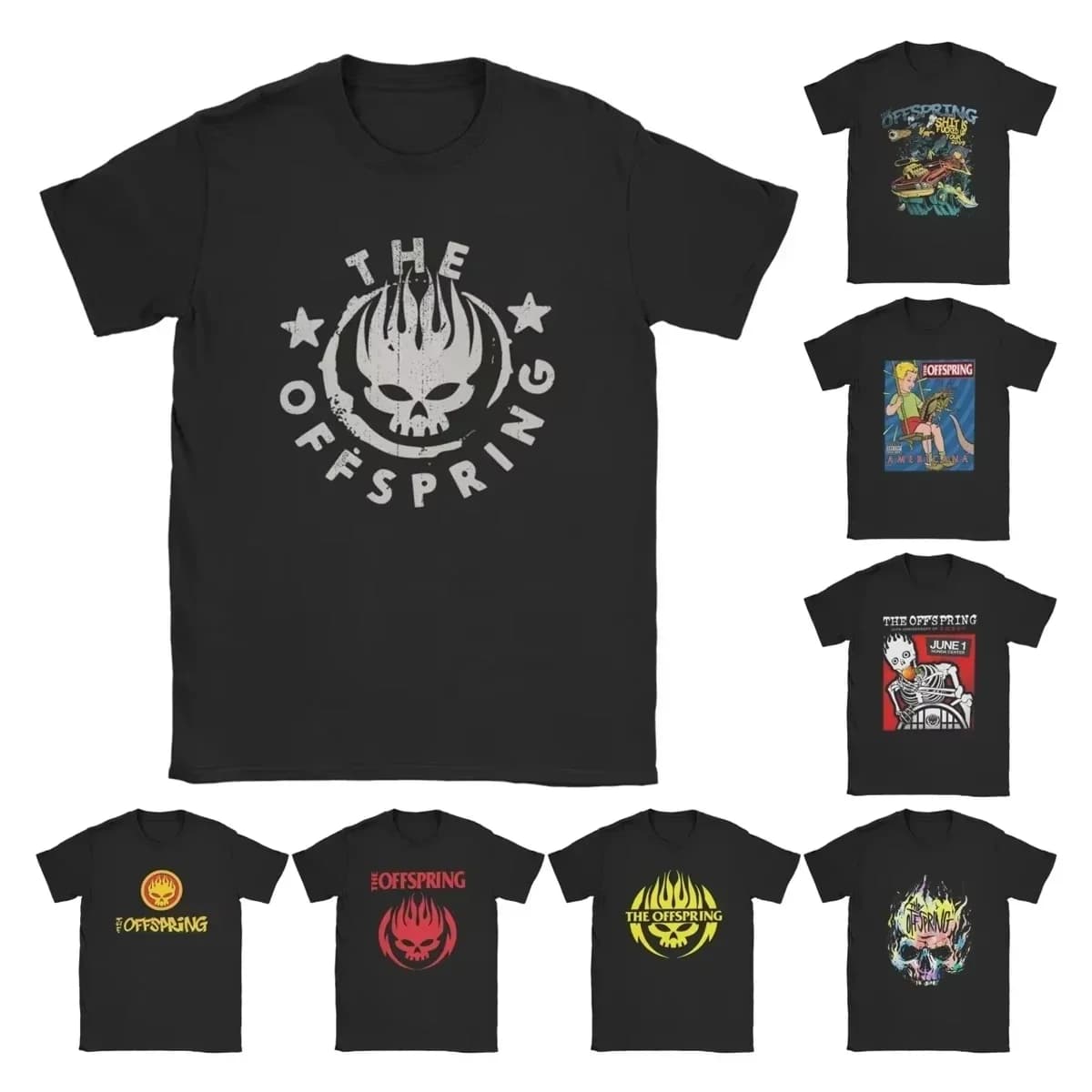 T-shirt divertente Punk The Offspring per uomo, maglietta divertente da donna con stampa Rock Band, T-shirt a maniche corte 2025, top stampato, abbigliamento estivo