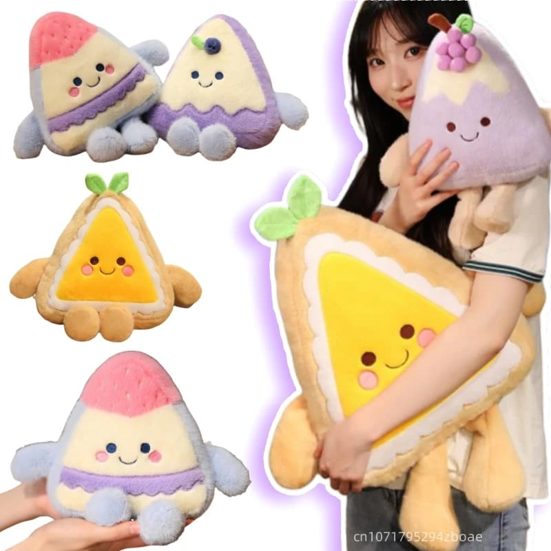 25-60 centimetri Del Fumetto Torta di Frutta Peluche Bambola Cuscino Fragola Uva Mango Mirtillo Torta Peluche Decorazione Della Casa Regalo Per I Bambini