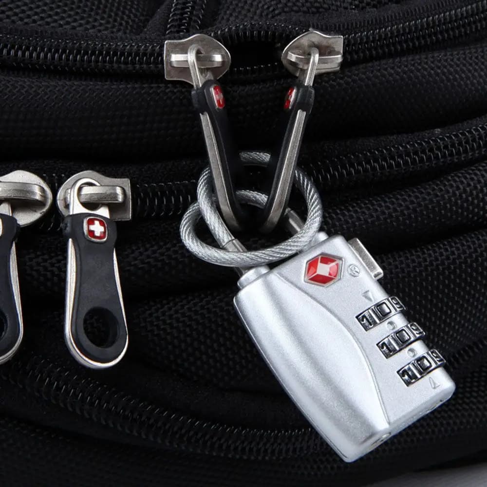 Waterproof Cable Luggage Lock Portable Customs Code Lock TSA Customs Lock Smart Combination Lock Padlock with Steel Cable