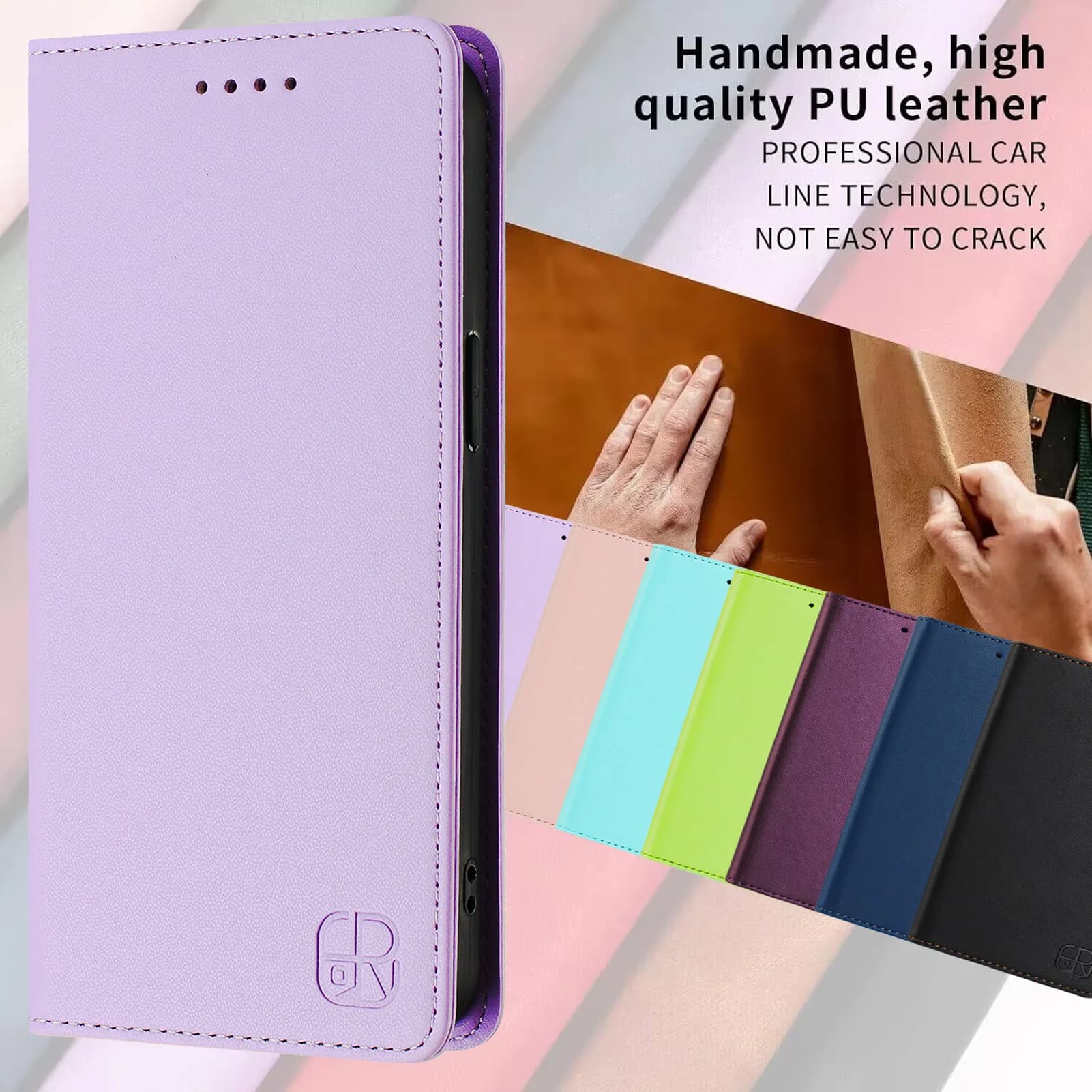 Custodia Magnetica Anti-RFID in Pelle con 2 Slot per Carte e Funzione Portafoglio Anti-Graffio per Tecno Camon 50 40 Premier 30S Pro 30 20 19