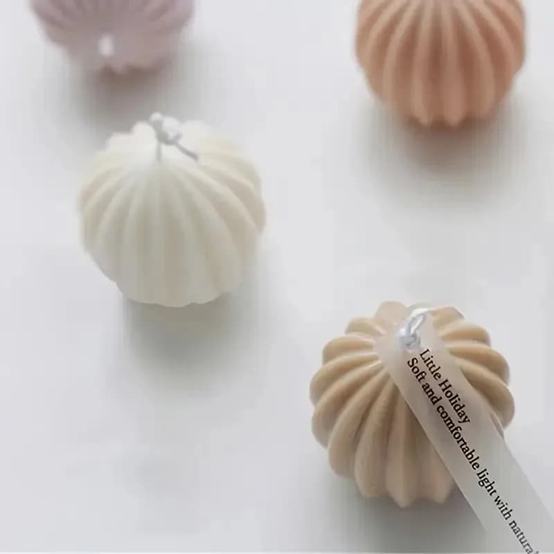 3d geometric striped ball silicone mold diy handmade tool for aromatherapy candle soap resin craft home decor casting mould