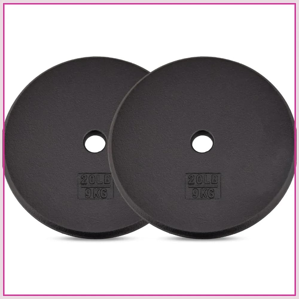 Dischi Pesi Standard, Pesi per Bilanciere in Ghisa da 1 Pollice 5-40LB per Allenamento di Forza