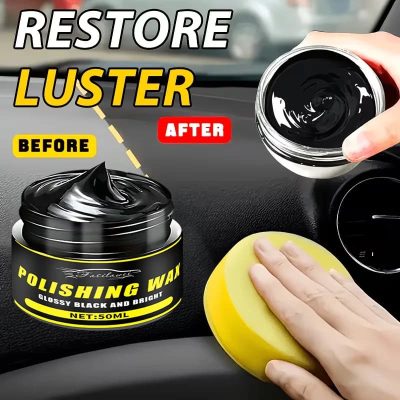 Cera per pneumatici auto resistente, lucidante nero, ripristina il nero originale, sbiancante, anti-screpolature, protezione anti-invecchiamento per parti in plastica