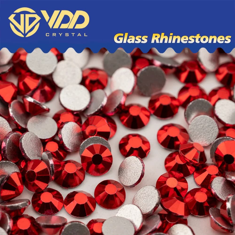 VDD 180 Metallic Siam SS4-SS30 Strass di vetro Cristallo Flatback Glitter Strass Pietre per artigianato fai da te Accessori per nail art