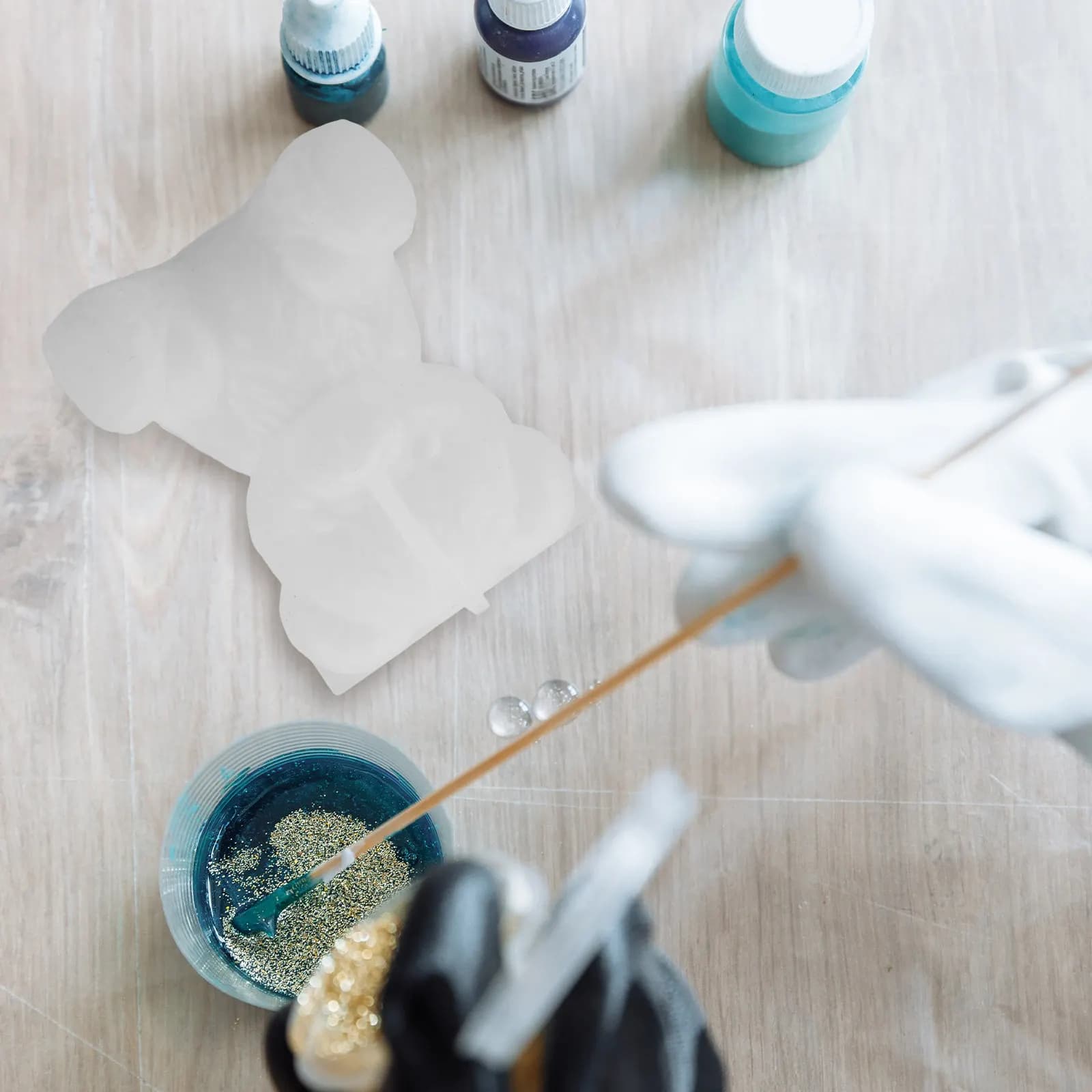 2 Pezzi Simpatici Stampi in Silicone 3D a Forma di Orso per Resina, per Fai da Te Cioccolato, Torte, Fondant, Topper per Cupcake, Argilla Polimerica, Ornamenti in Resina Epossidica, Lavorazione Artigianale