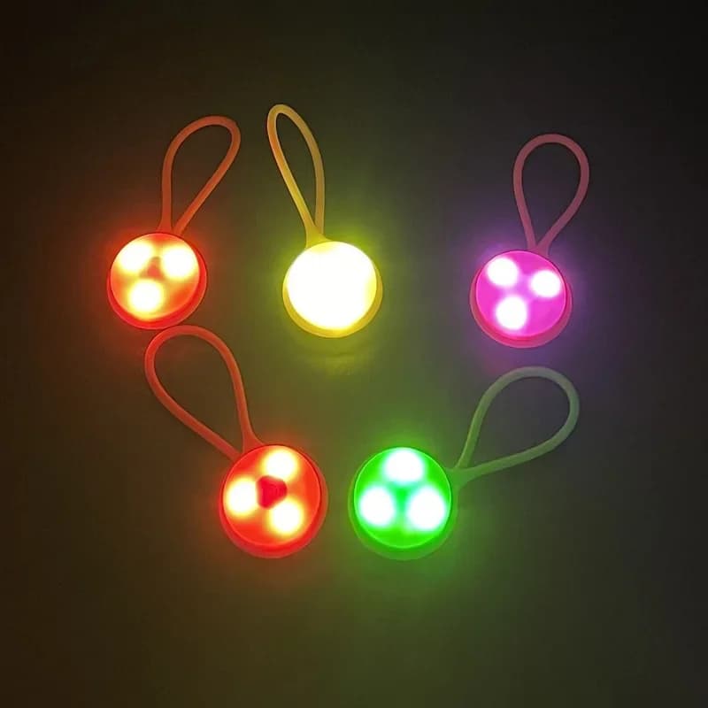 Silicone LED Outdoor Backpack Lights Night Running Spie Light Travelling Equipment for Camping Windproof Rope