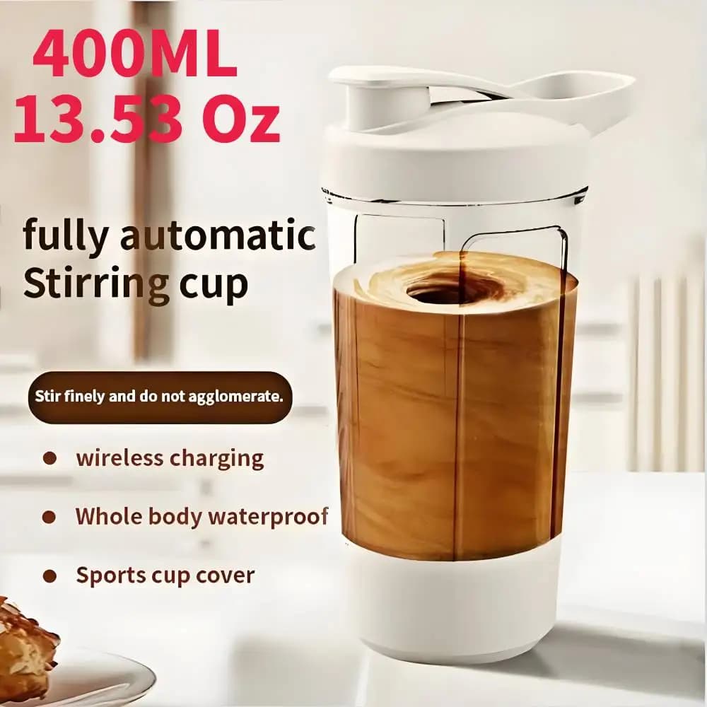 Tazza agitatore con agitazione automatica da 400 ml Tazza agitatore con ricarica USB per la sostituzione dei pasti con agitazione proteica Tazza di miscelazione sportiva portatile