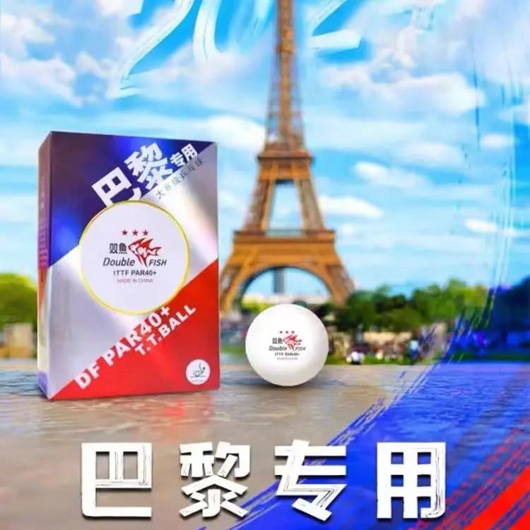 Original 6 Pcs/Box Double Fish Ping Pong Balls Paris International Games 3 Star Official Table Tennis Balls Premium
