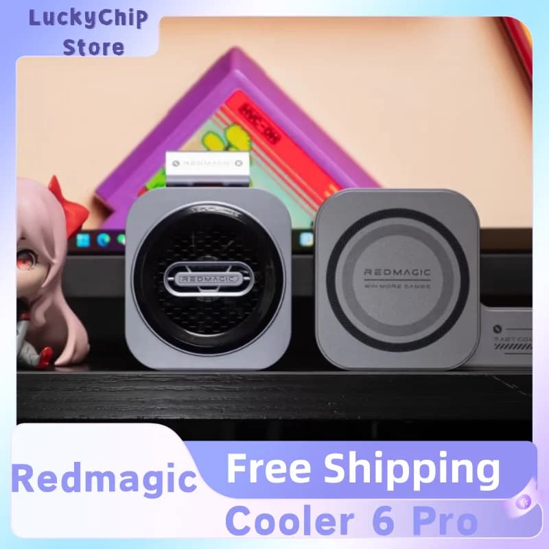 Dissipatore di calore Redmagic Cooler 6 Pro per telefono con ventola di raffreddamento a LED RGB e controllo della temperatura tramite AI, 30W