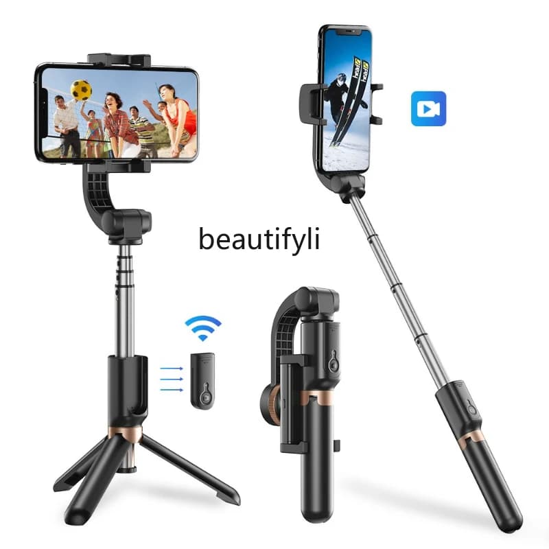 Video dal vivo Stabilizzatore anti-vibrazione PTZ per telefono cellulare multifunzionale in lega di alluminio Bastone selfie
