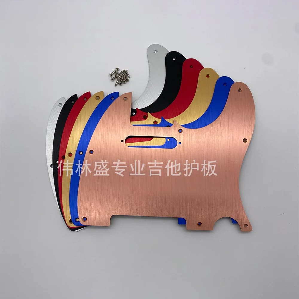 Protezione per chitarra 8 fori in metallo alluminio anodizzato stile Tele Battipenna TL Pick Guard Scratch Plate per Telecaster Made in USA/Mexico