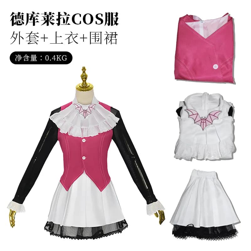 Cosplay Draculaura Costume, Pink Dress, Female Cosplay Costume, Halloween Costume for Girls