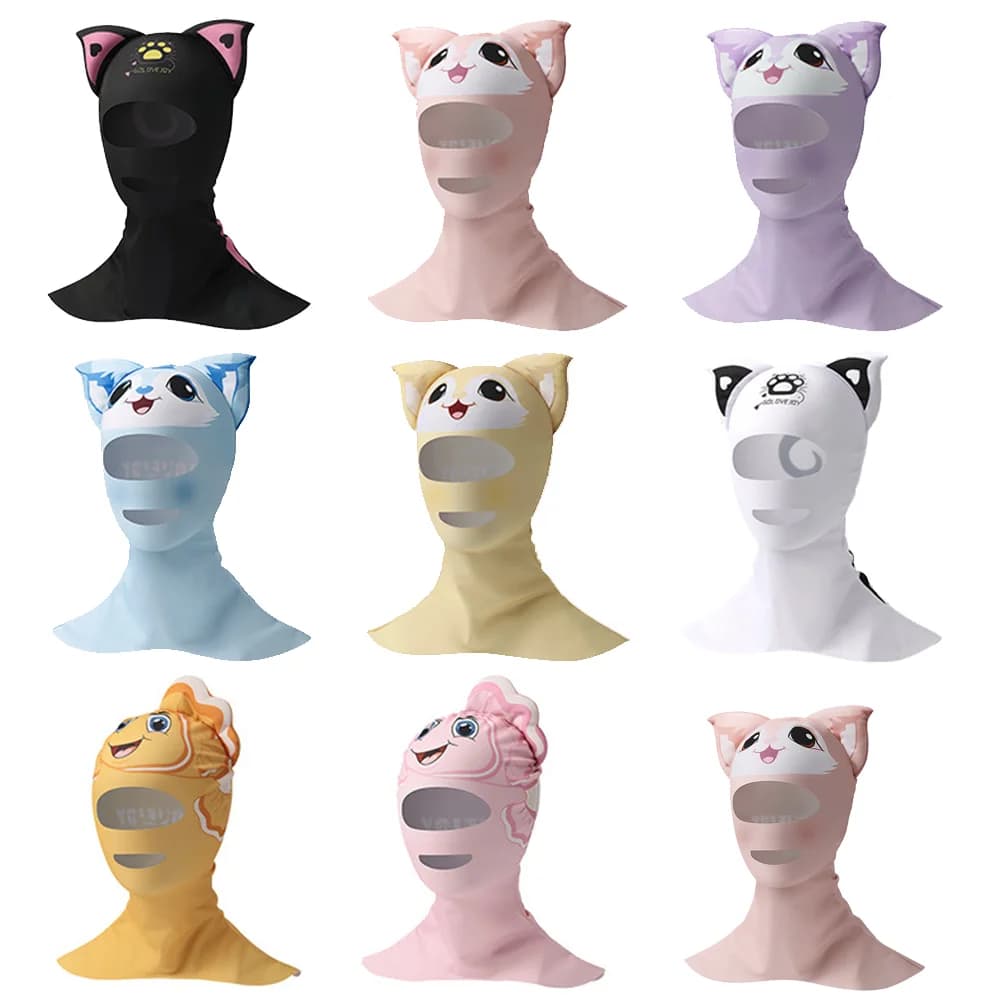 Nuoto Dive Facekini UV Solar Protection Full Mask Covers Head Covers Collar Elastic Swimwear for Dives Water Sports Clothing