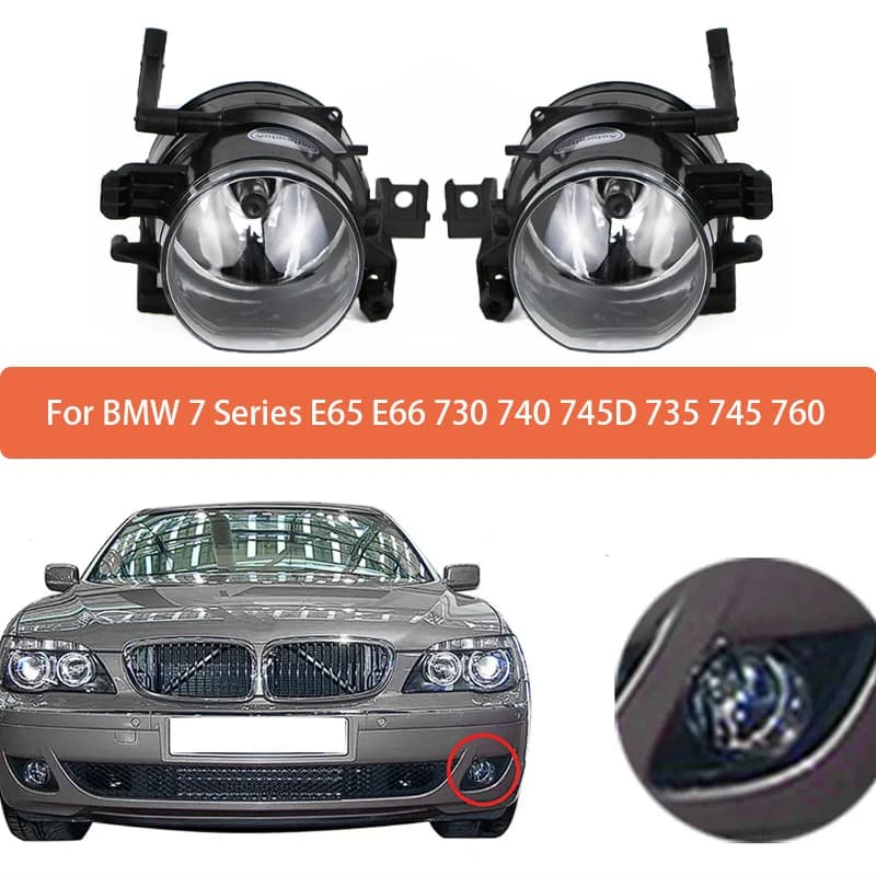 For BMW series 7 E65 E66 730 740 745D 735 745 760 2005 2006-2008 fendinebbia group with front bumper bulb fendinebbia 63176943415