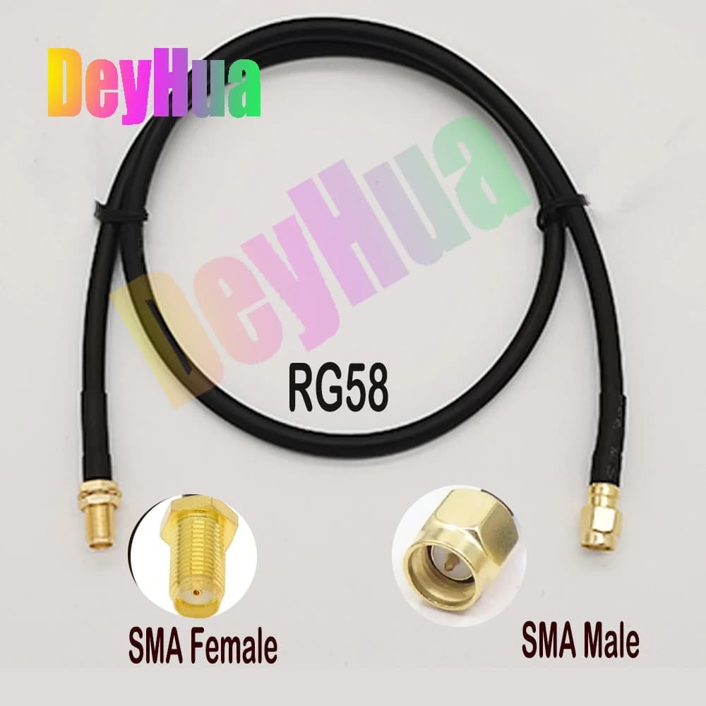 1 PZ, adattatore cavo coassiale SMA maschio a SMA femmina RG58, cavo di prolunga in fibra di coda RP SMA-k a SMA-j per antenna Wifi FPV