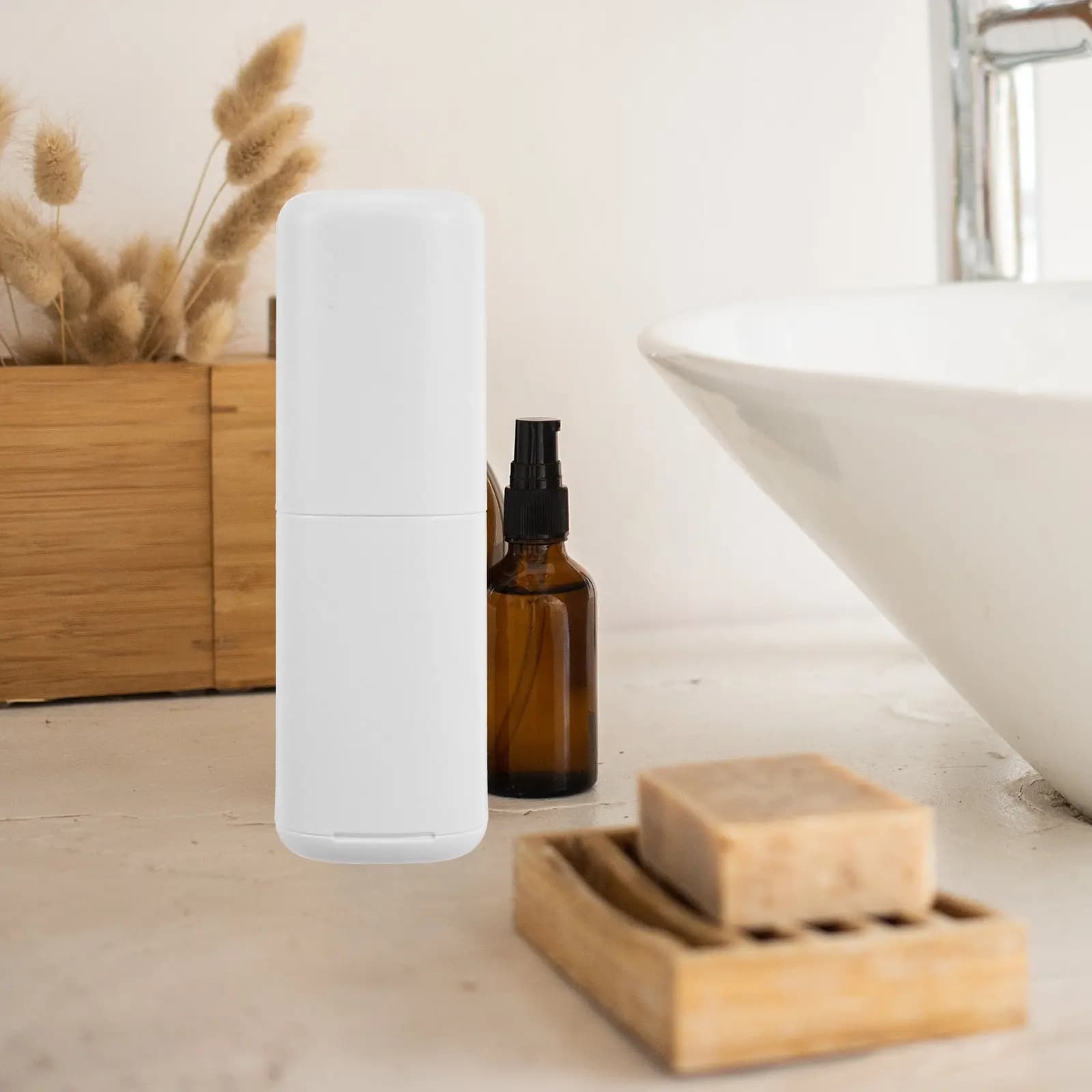 Custodia da viaggio per spazzolino, portatile e leggera, contenitore per spazzolino e dentifricio, design sigillato antipolvere per i viaggi