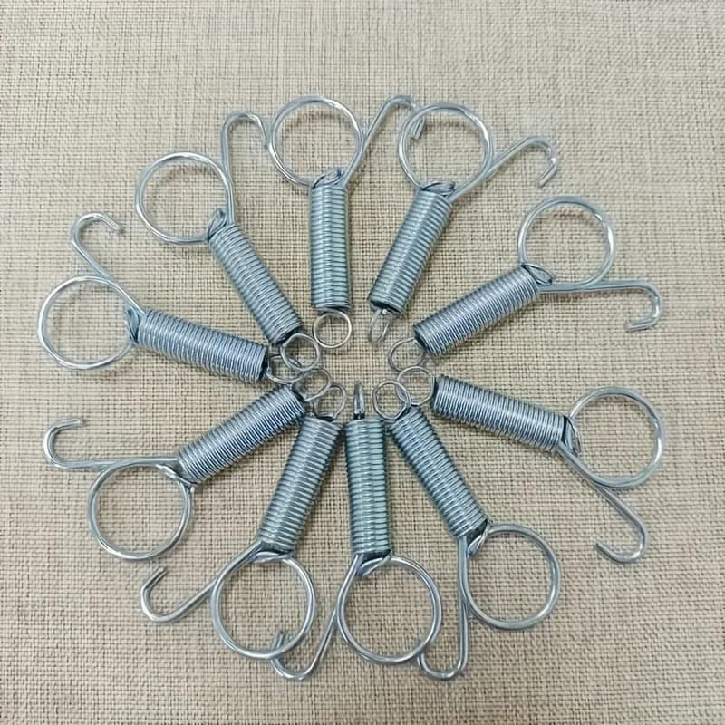 10 Pezzi Chiusure a Molla Multiuso per Gabbie di Animali, Serrature a Molla per Porte di Gabbie per Conigli con Gancio