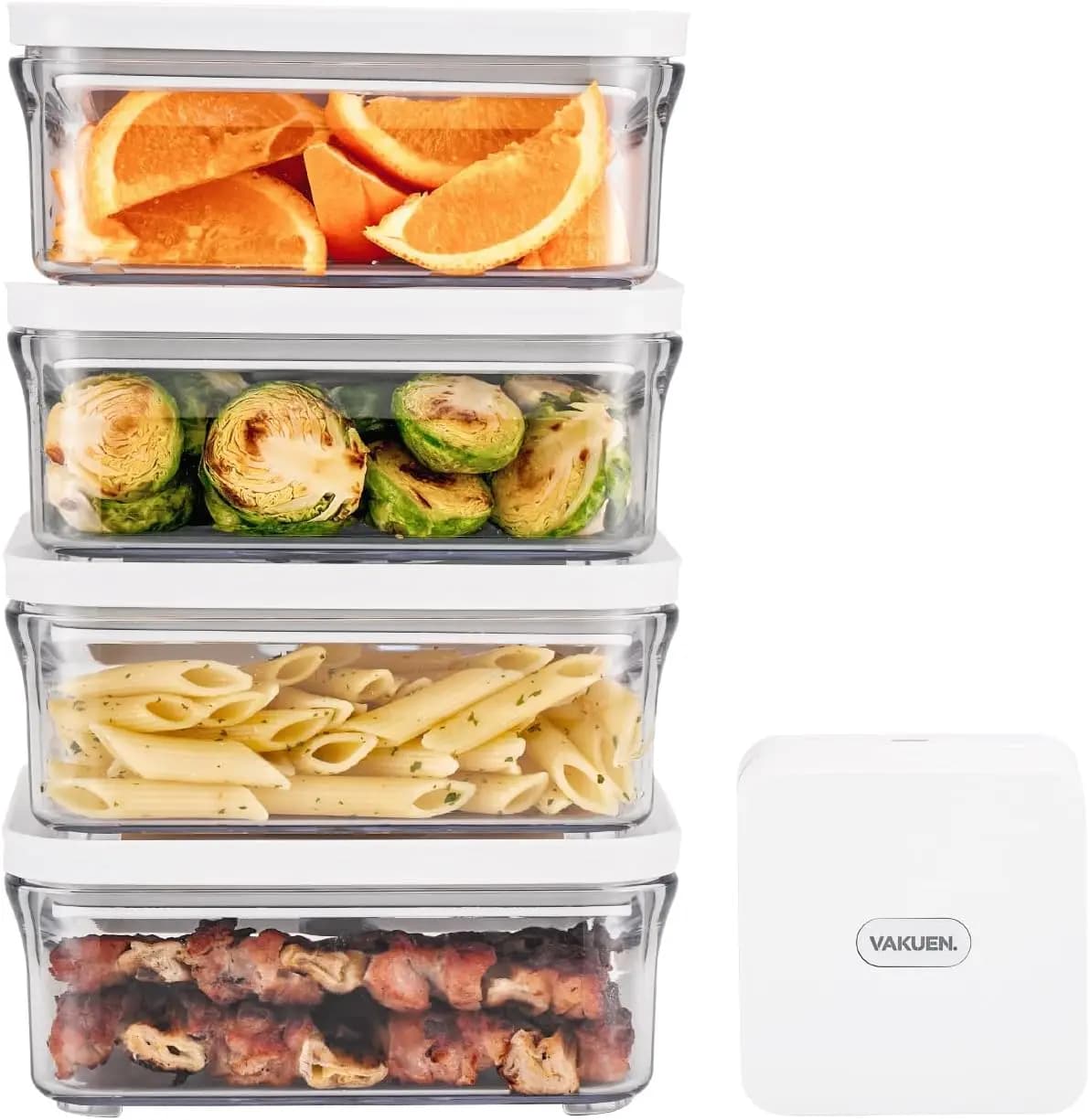 Set di Contenitori Ermetici per Alimenti 5 Pezzi, 0,85qt per Preparazione Pasti, a Prova di Perdite, Senza BPA