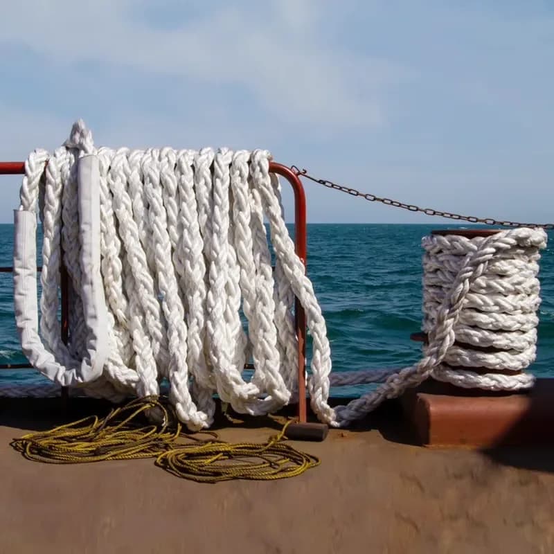 Marine Supplier 80mm 8 Strand Polyester Polyamide Nylon Rope Vessel Towing Mooring Ship Rope