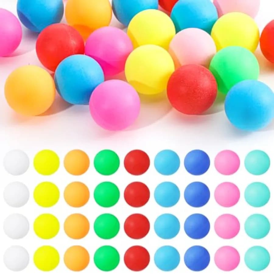 Confezione da 200 Palline da Ping Pong, Palline in Plastica Colorate da 40mm, Palline per Giochi di Gruppo, Lavabili, Piccole Palline per Giochi, Arti e Mestieri, Par