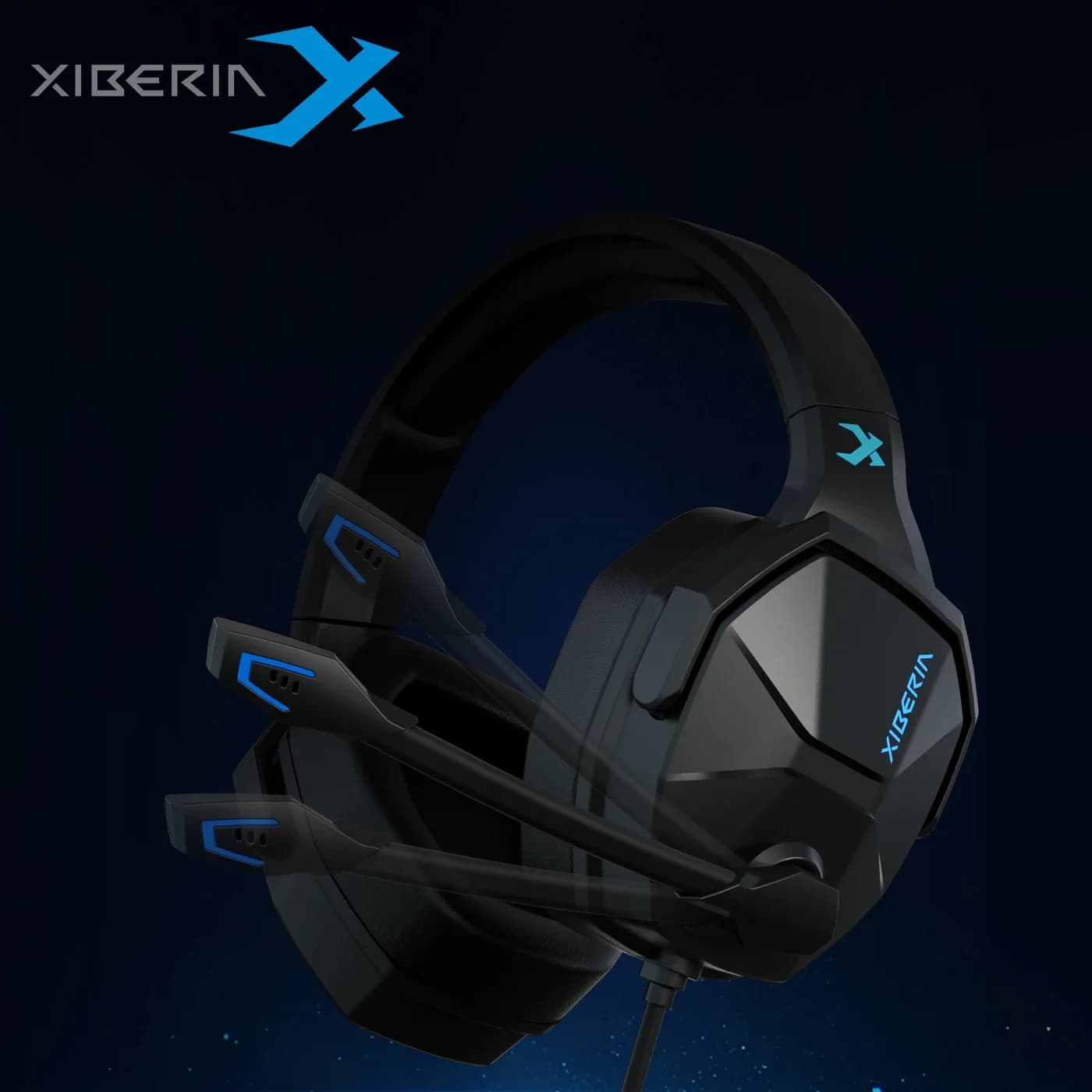 Game Headphones XIBERIA V13 USB-A with surround sound 7.1 and FPS Wired headphones with microphone with noise cancellation Comfortable design