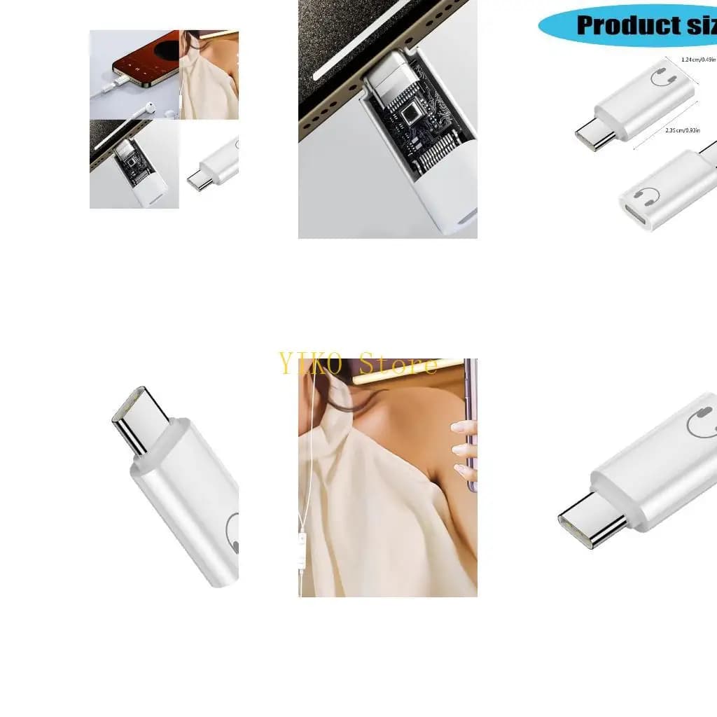USB C K32C type C headphone adapter for 8 pin headphones for mobile devices No transfer