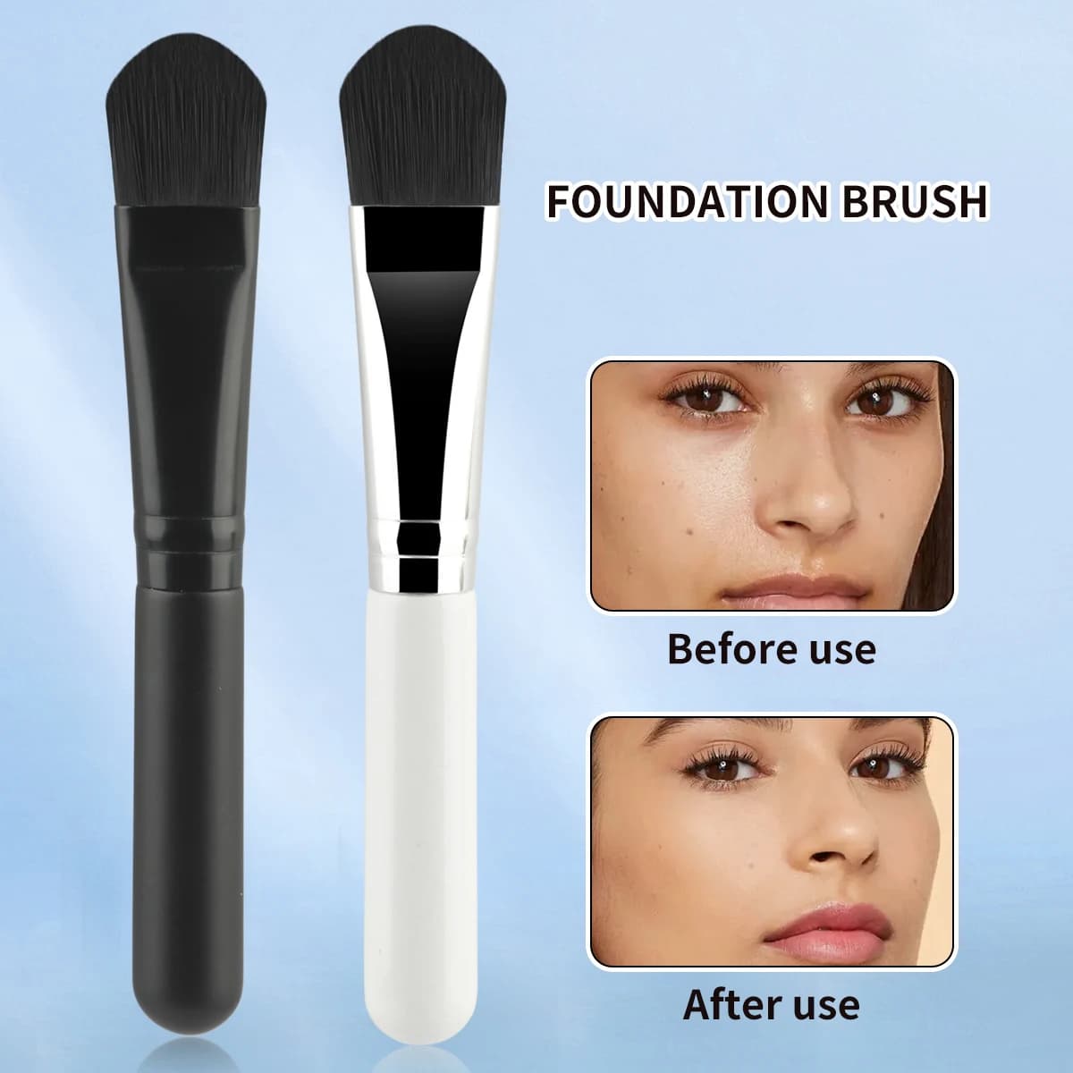 Mask Brush for Face Soft Flat Hair Skin Cleaning Skin Care Blender Applicator for Bottom Brush for Corrector Beauty Makeup Tool