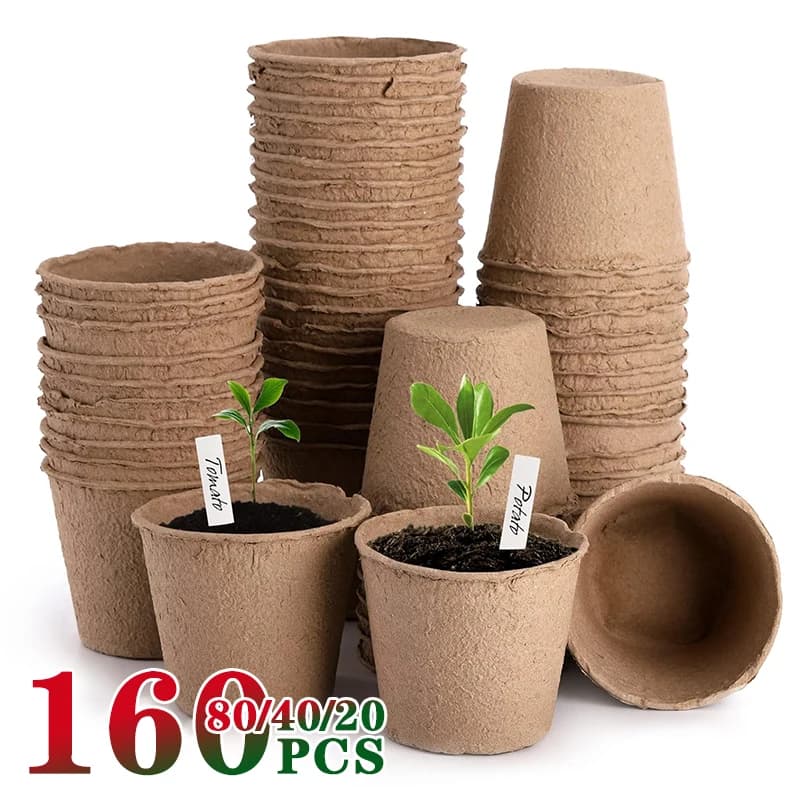 20-160PCS Seme Vivaio Tazza Coltivazione Vaso Vassoio Fioriera Carta Crescere Pianta Starter Fiore Erba Biodegradabile Eco-Friendly Attrezzi Da Giardino