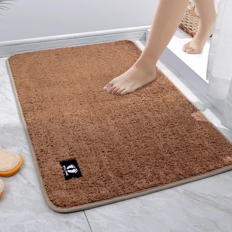 Absorbent Bathroom Floor Mat,Non‑Slip Household Door Mat, Indoor Entrance Doormat, Quick‑Dry Bath Rug for Home Bathroom Entryway