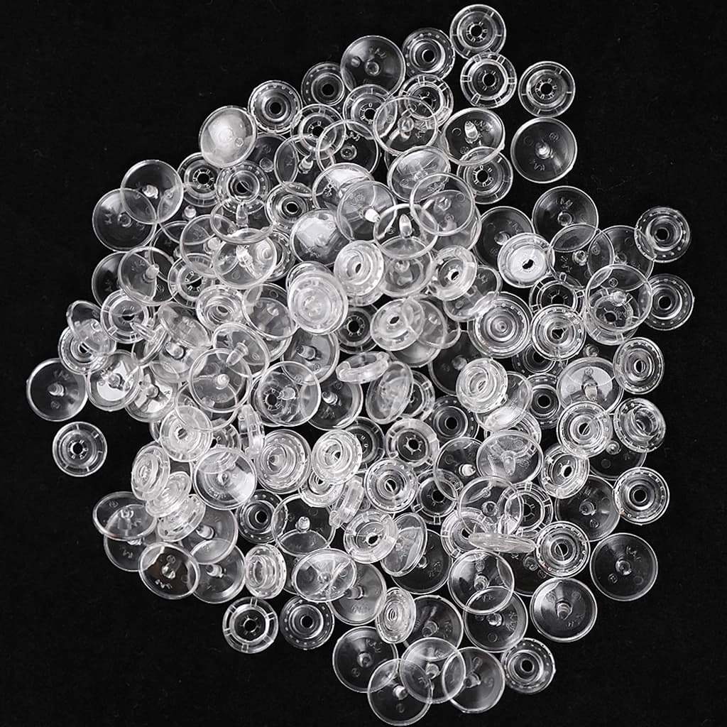 50 Set KAM T5 bottoni automatici in resina di plastica trasparente per bambini vestiti per bambini accessori per cucire fai da te bottone a pressione