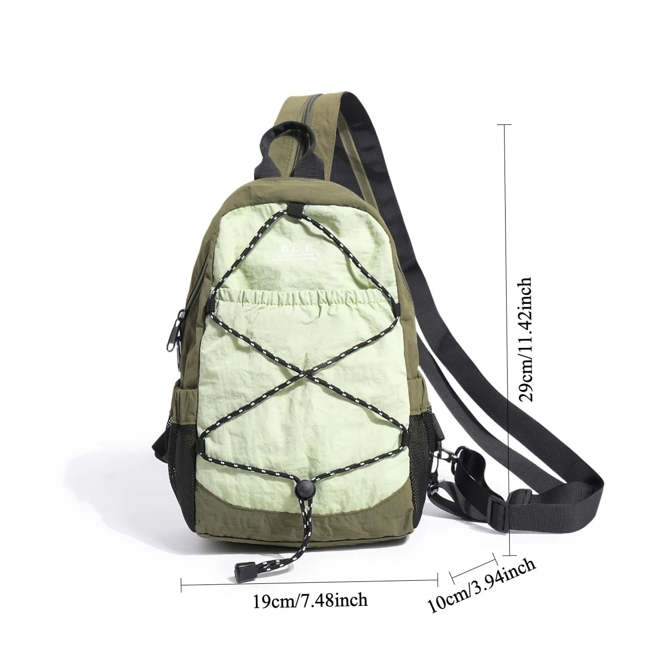 Lightweight Mini Backpack Unisex Nylon Crossbody Bag Casual Daily Commute Outdoor Hiking Purse with Multi Pocket and Strap