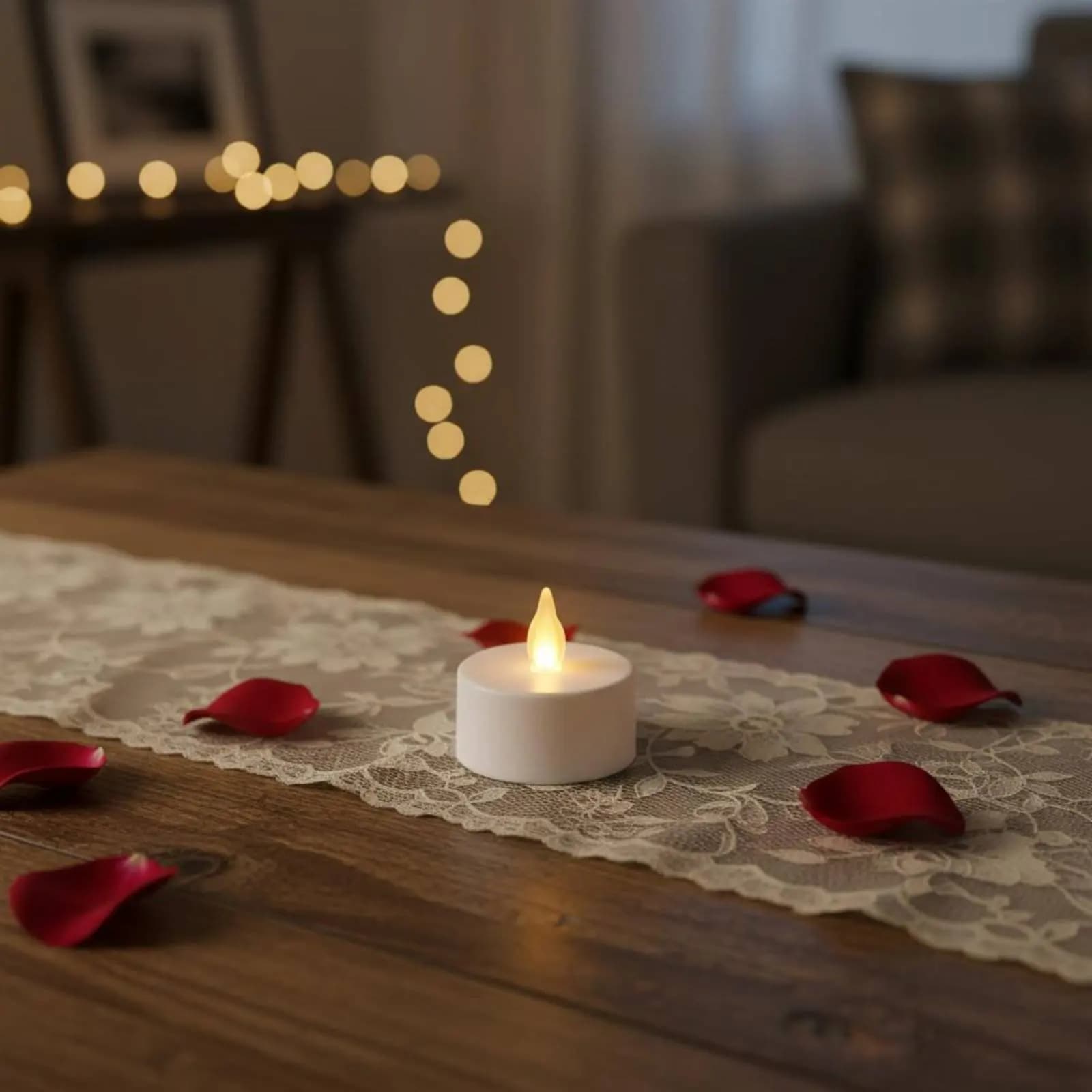 Candela Elettronica Senza Fiamma con Luminosità Regolabile, Senza Gocciolamento, Funzionamento a Batteria, Sicura per Bambini