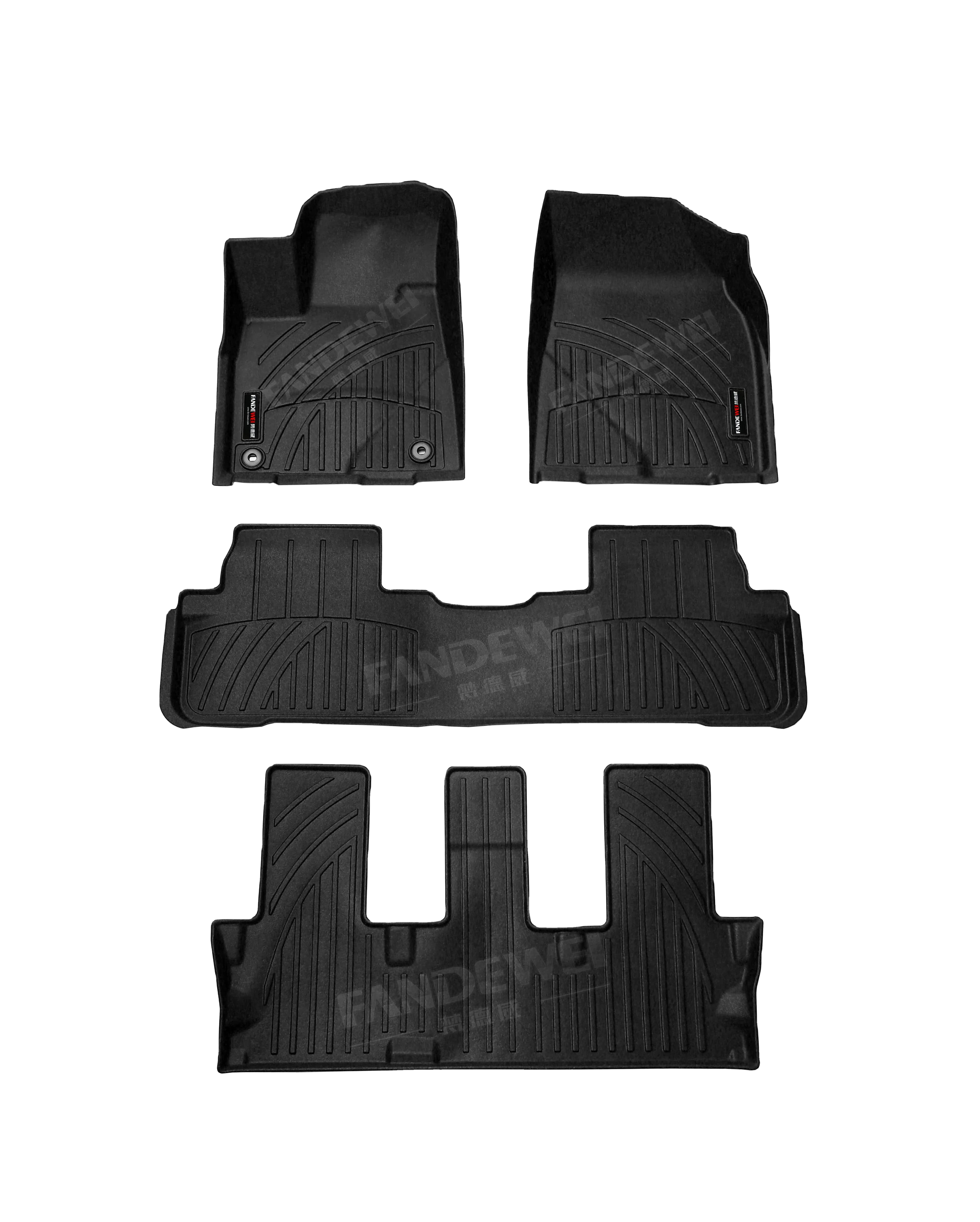 The best 3D Car Mats Luxury Car Mats Easy to clean Non-slip Creators Custom fit for all seasons TOYOTA HIGHLANDER 7 places