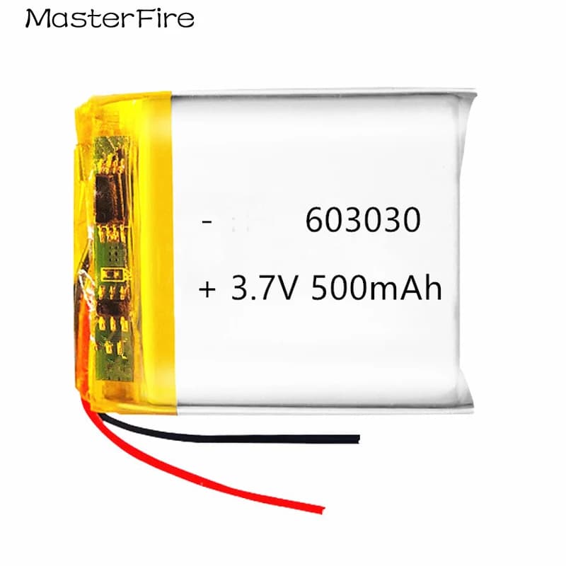 2-10PCS 603030 3.7V 500mah Rechargeable Lithium Polymer Battery for Bluetooth Headset Smart Watch Air Purifier LED Light Cell