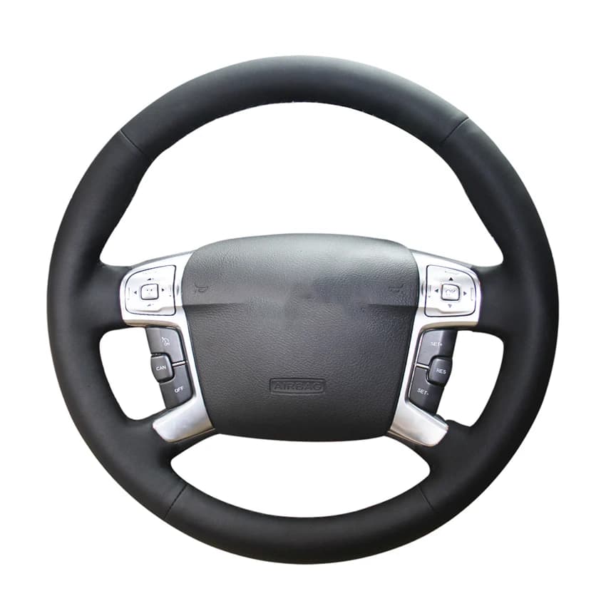 Coprivolante per auto con rivestimento in pelle nera per Ford Mondeo 2007 2008 2010 2011 accessori di protezione