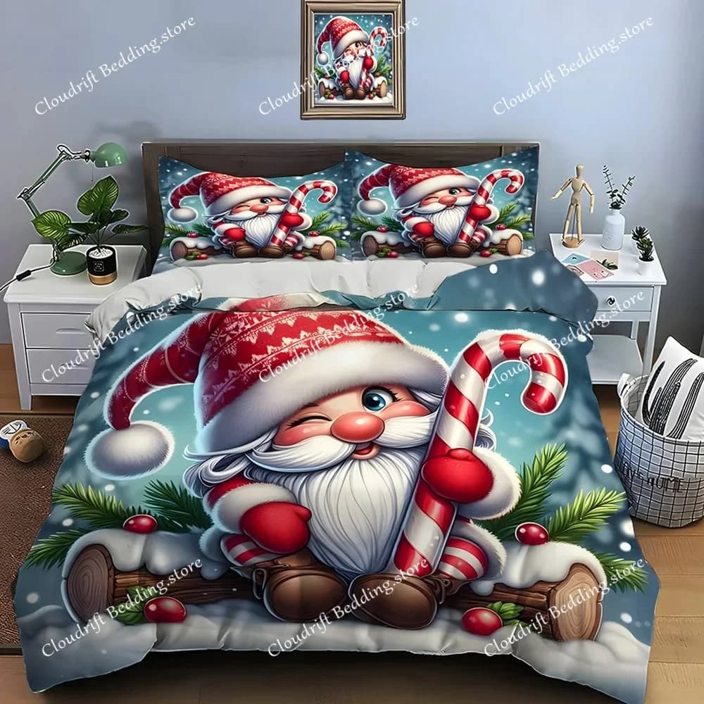 Christmas Duvet Cover Set King Queen Full Twin Size For Kids Teens Adults Bedding Set Polyester Comforter Cover With Pillowcase