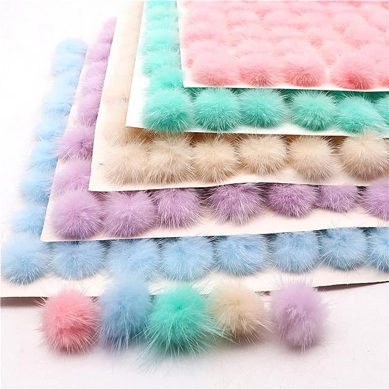 25mm 30mm 40mm reale Mini pelliccia di visone Pompon fai da te Pompon palle di pelliccia per cucire su portachiavi sciarpa cappelli accessori gioielli fai da te