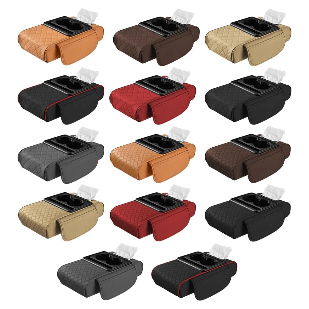 Central Console Cover with 2 Wallets, Auto Organizer, Poster Seat Organizer for Berlin, Auto Accessories