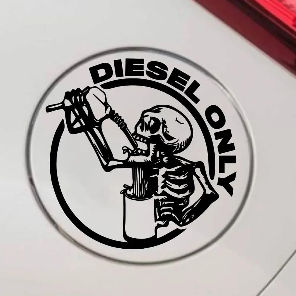 Diesel Solo Skull for Car Sticker Decoration Carpet Tank Carburet Roundness Wall decal Foreign Accessories Decalcomania in Vinyl Waterproof