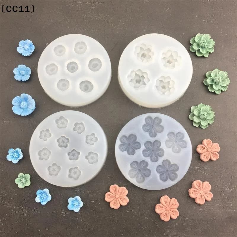 Cherry Blossom Peach Blossom Flower Silicone Mold DIY Handmade Fondant Cake Baking Chocolate Sugar Cake Tool Resin Clay 〔CC11〕
