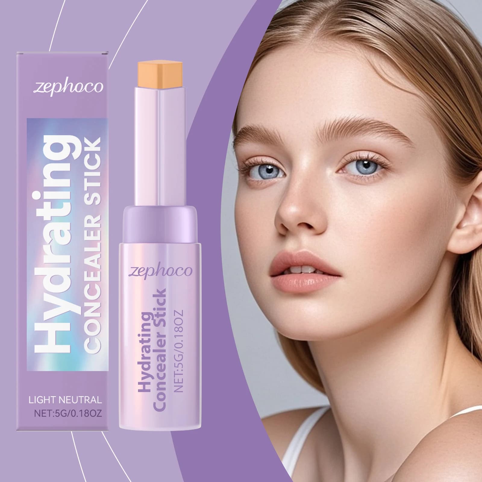 Stick Corrector Natural Background for Face, Face, Guance and Face Contour, Daily Makeup Portable