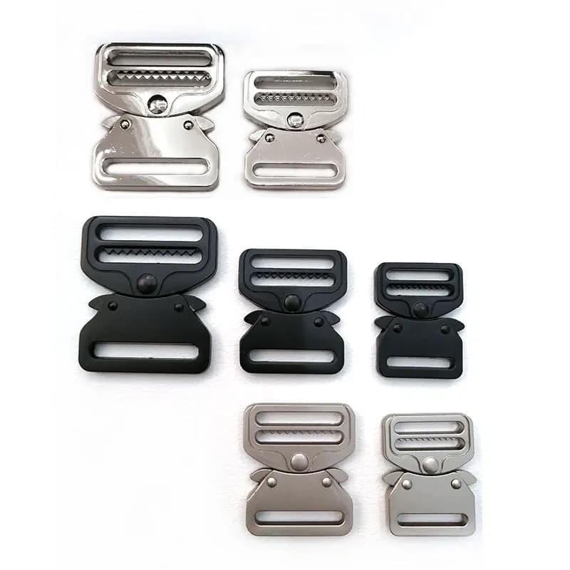 2 Pezzi Fibbie Scorrevoli in Metallo da 20/25/40mm per Collari di Cani, Cinghie in Paracord, Cucito, Fai da Te, Borse, Valigie, Vestiti