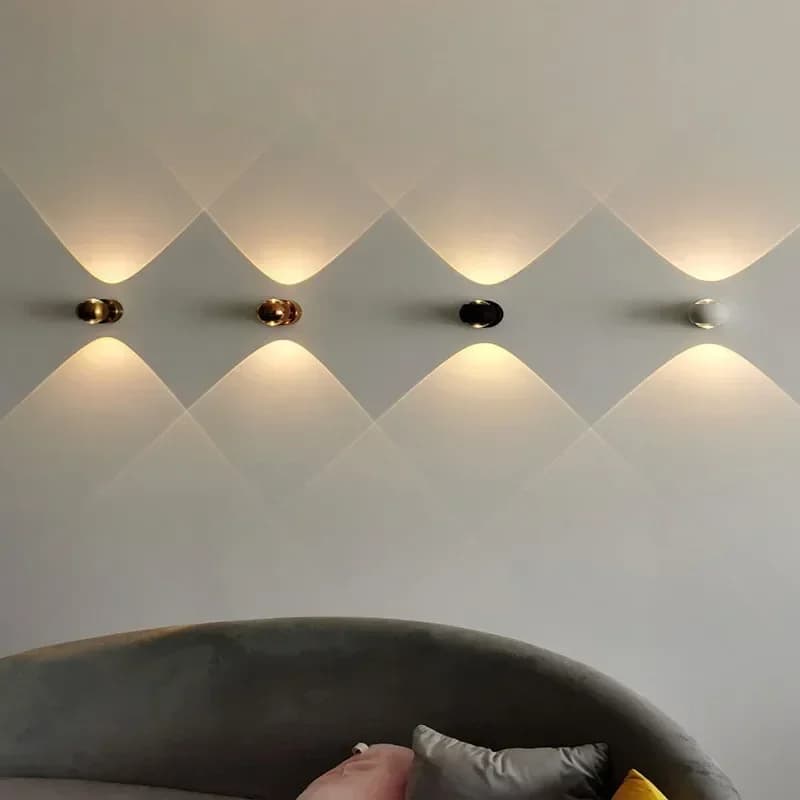 Lampada da parete a LED in vetro di alluminio di arte moderna di design nordico Soggiorno Ristorante Camera da letto Corridoio Scala Decor Apparecchio di illuminazione