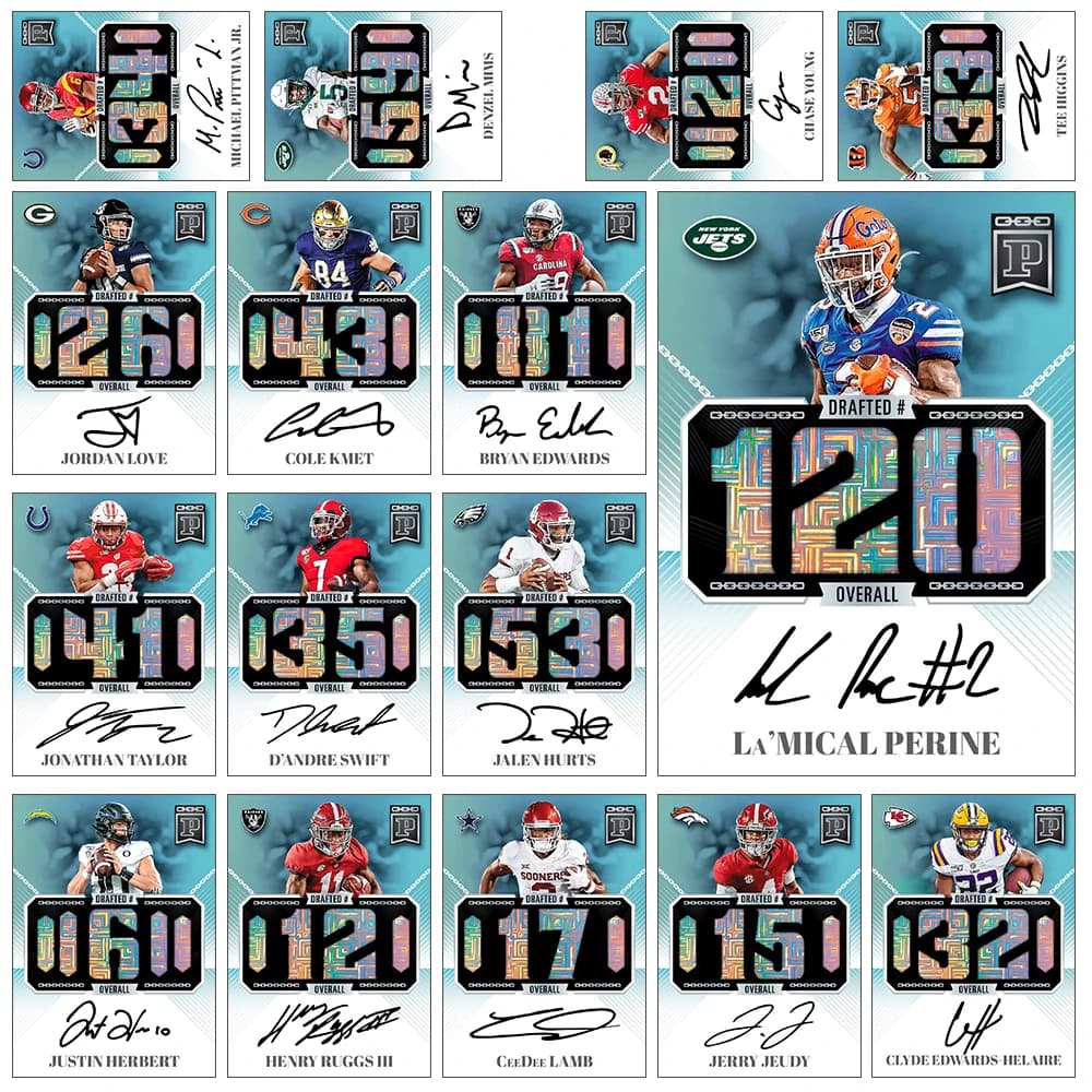 SPORTS 2020 Football Ceedee Lamb Bryan Edwards Jordan Love Joshua Kelley Carta Collezionabile Autografata Fatta a Mano Regalo per le Feste Beamlaser