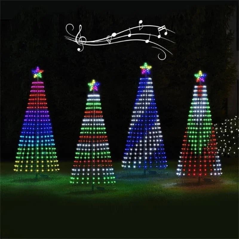 LED albero di Natale Lightshow stringa cascata stella luci esterne colorate multicolori per giardino cortile festa di nozze spina europea